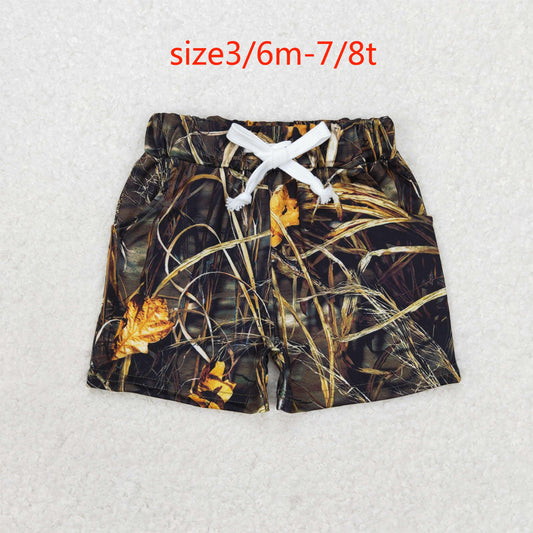 rts no moq SS0280 branches and leaves camouflage shorts
