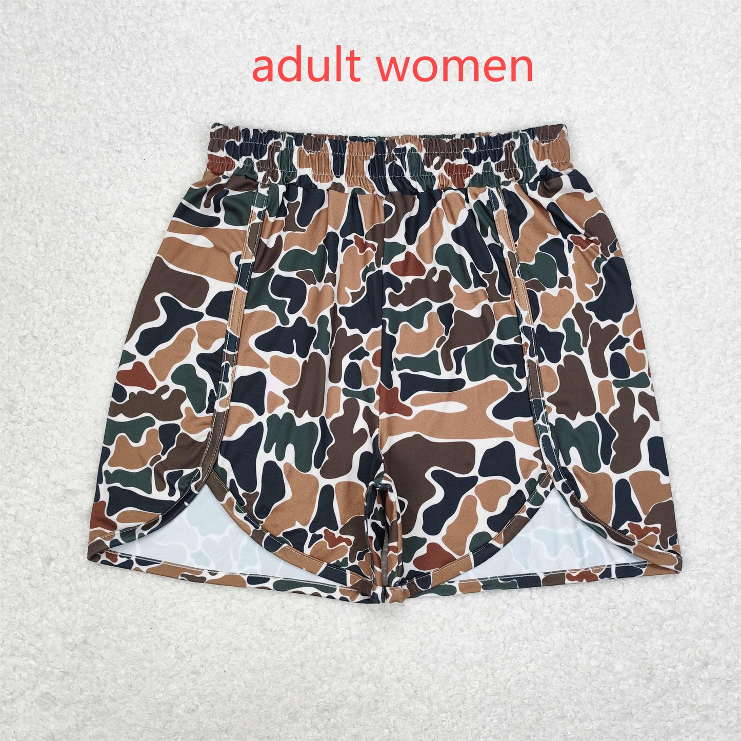 rts no moq SS0355 Adult female camouflage beige shorts