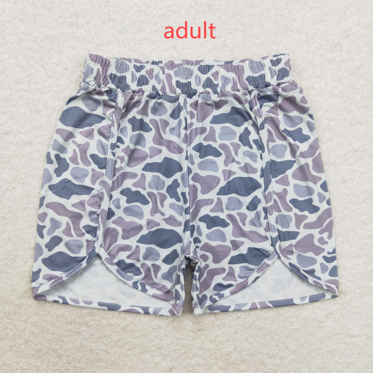 rts no moq SS0363 Adult female gray camouflage shorts