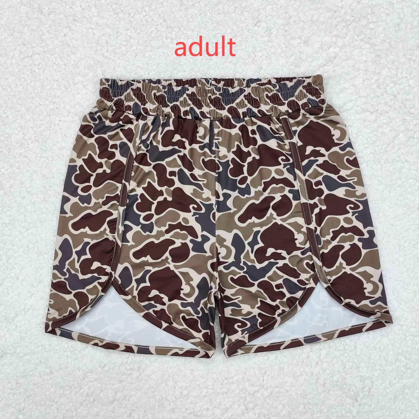 RTS NO MOQ Adult Girls Camouflage Sports Shorts