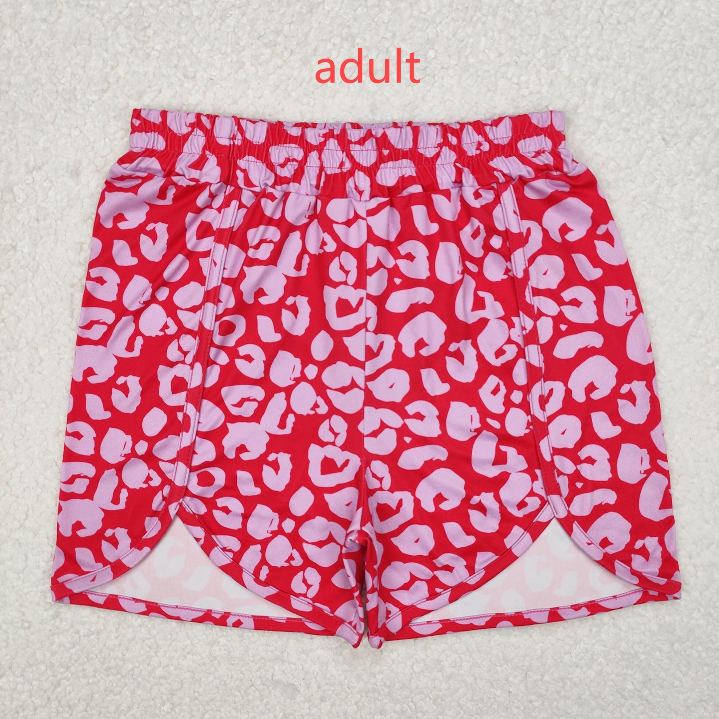 RTS NO MOQ ETA 5/7days Arrived SS0382 Adult female leopard print pink shorts