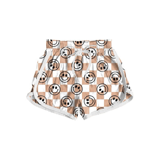 NO MOQ SS0405 pre-order adult clothes adult women smiley khaki summer shorts-2024.11.13