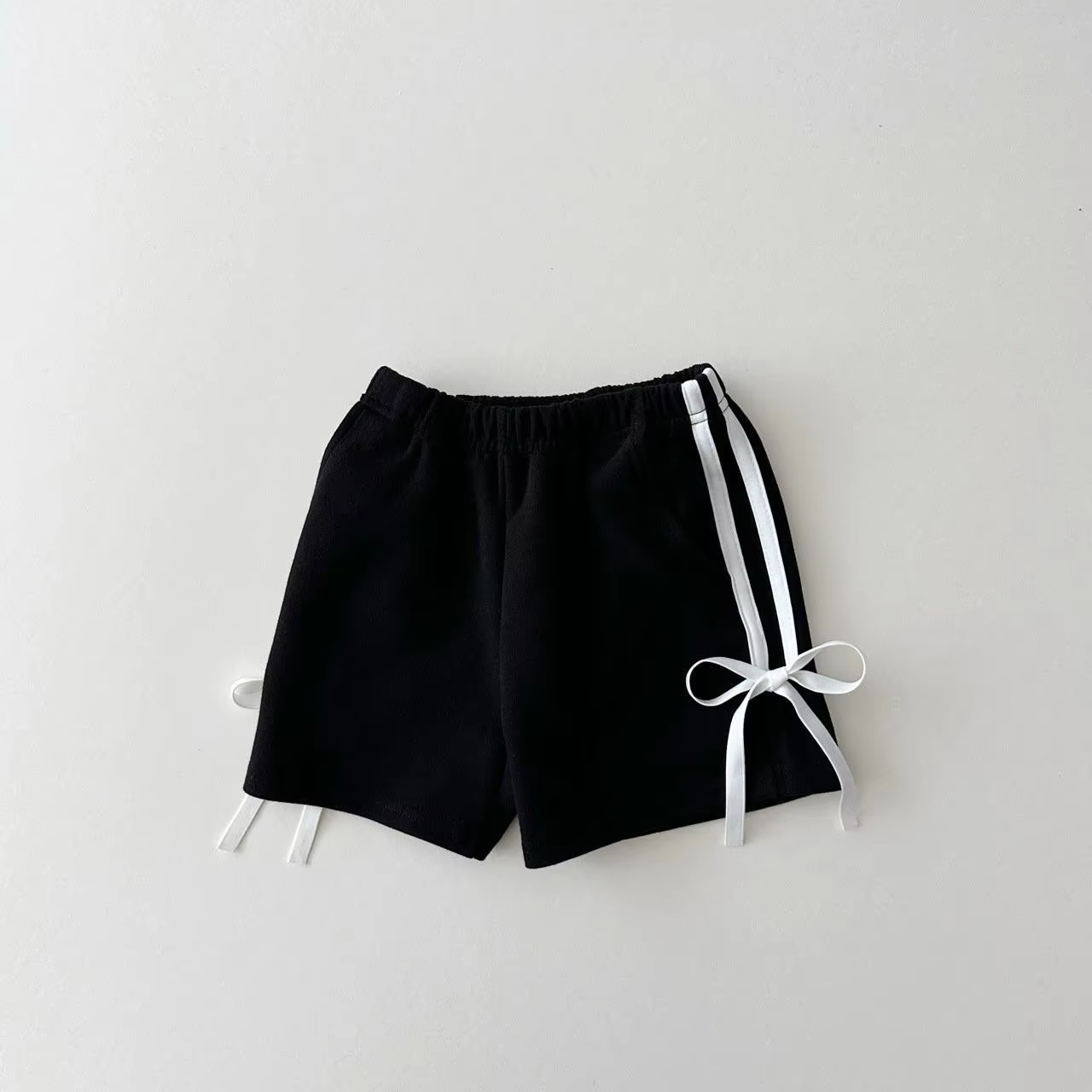 NO MOQ SS0427 pre-order baby girls clothes bow black summer shorts-24.12.17