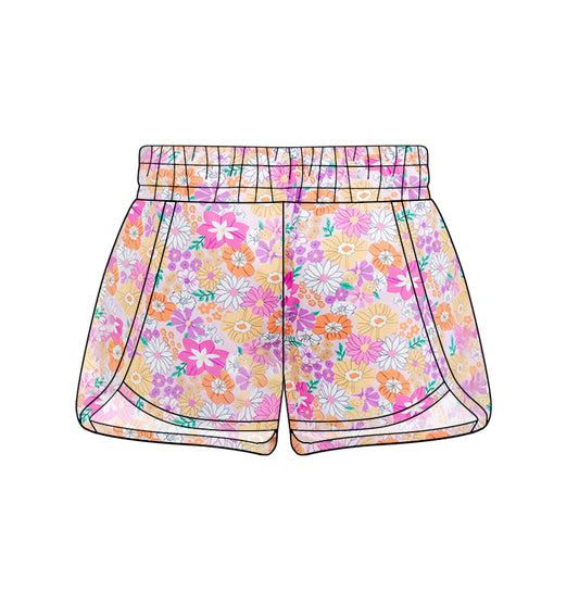 NO MOQ SS0429 pre-order adult clothes adult women floral summer shorts-2024.12.17