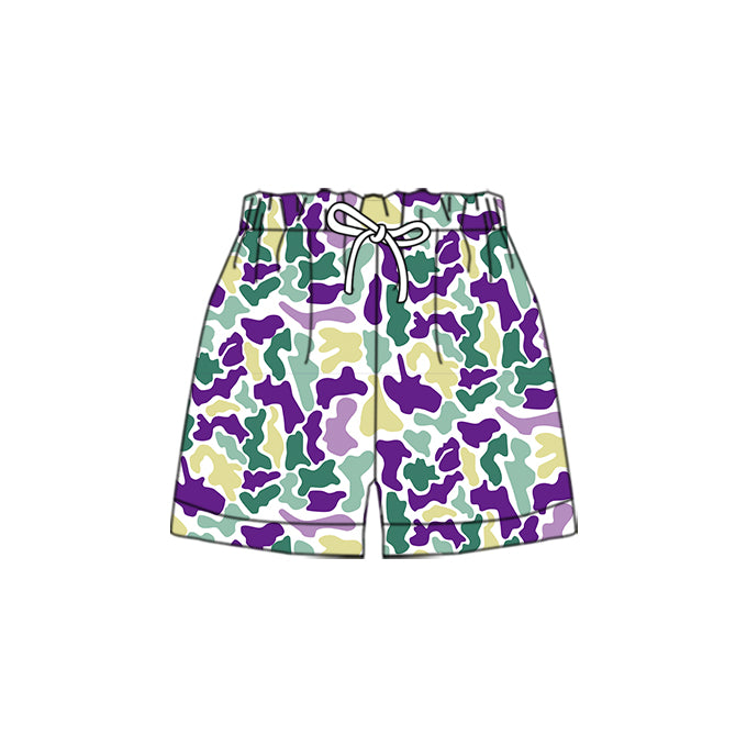(Pre Order) No moq SS0433 pre-order baby girl clothes camouflage summer shorts-2025.10.18
