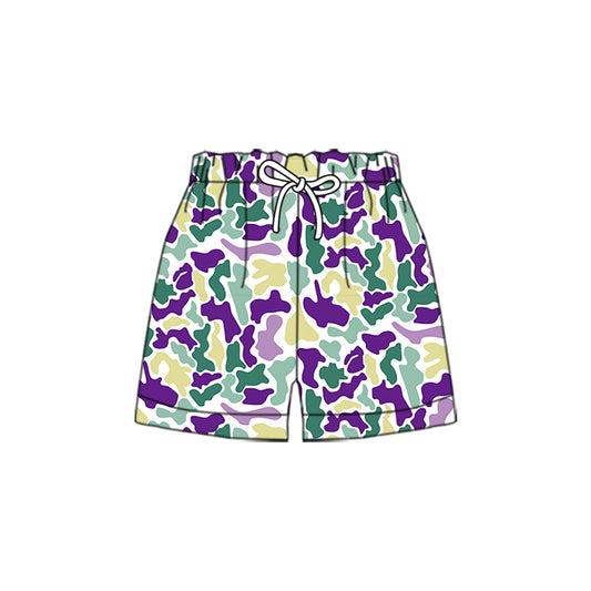 (Pre Order) No moq SS0433 pre-order baby girl clothes camouflage summer shorts-2025.10.18