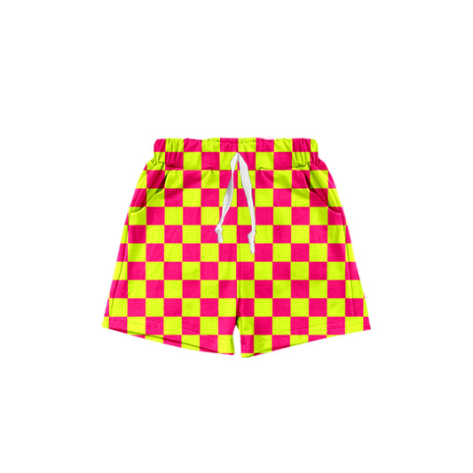 NO MOQ SS0439 pre-order baby girls clothes plaid summer shorts-2025.1.6