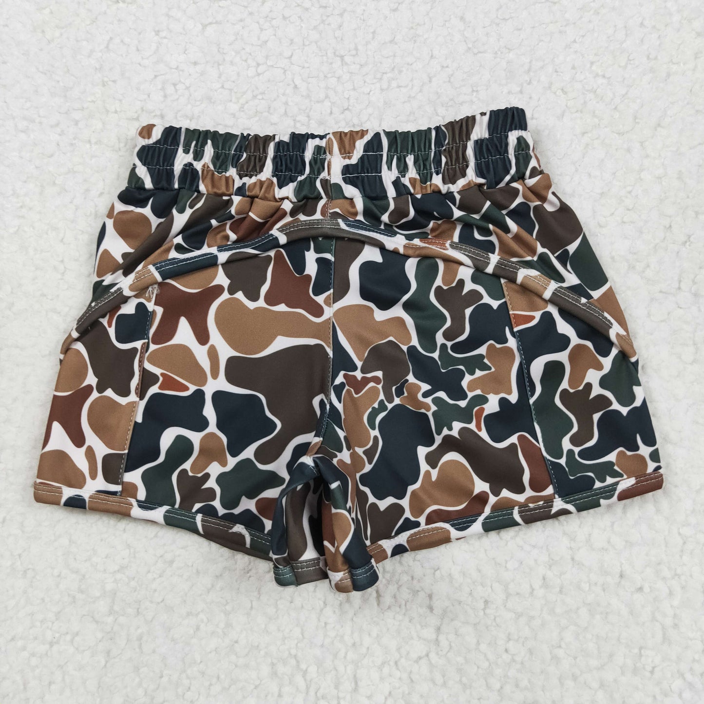 RTS NO MOQ Adult Girls yoga leopard adult shorts and kids shorts