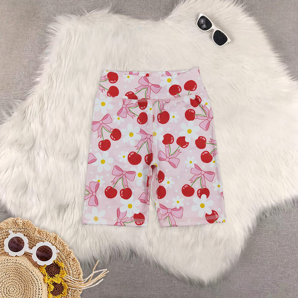 RTS NO MOQ Sibling baby girl clothes summer yoga Cycling shorts