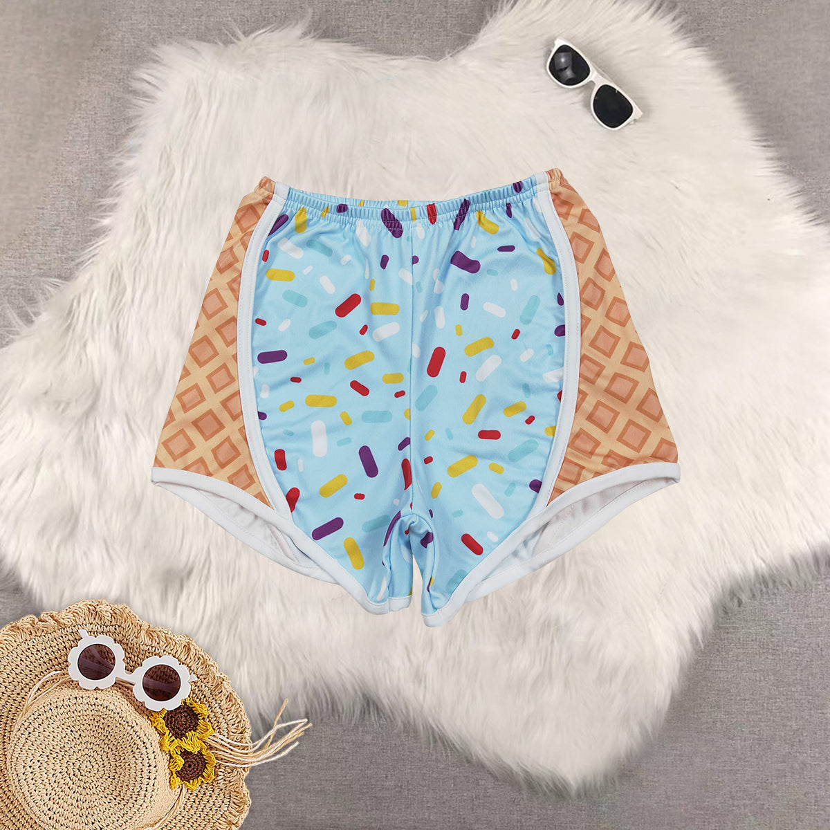 RTS NO MOQ Sibling Baby girls clothes Summer ice cream team Shorts