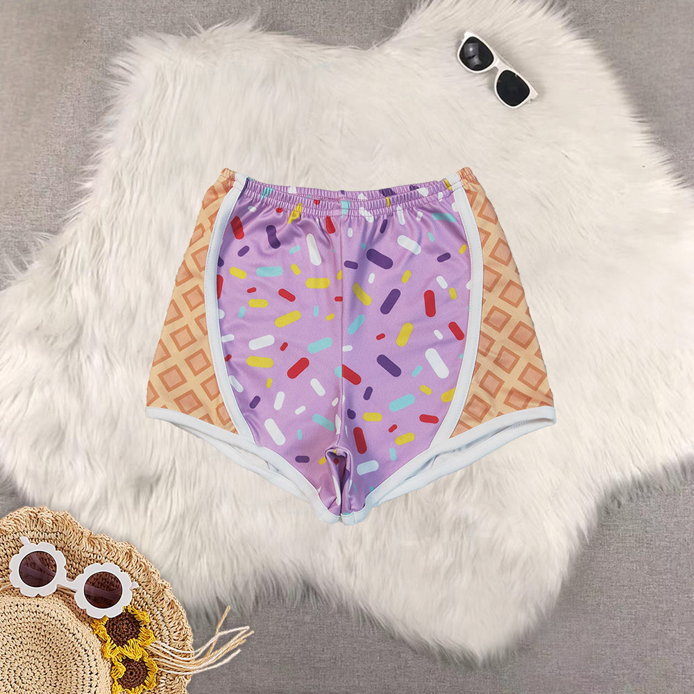 RTS NO MOQ Sibling Baby girls clothes boy clothes Summer ice cream team yoga Shorts