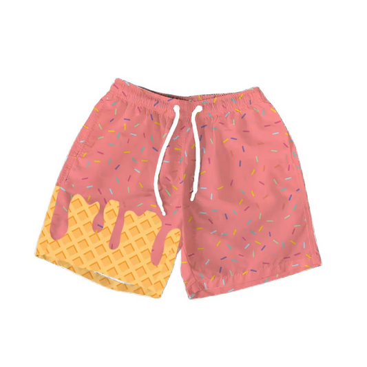 NO MOQ SS0622 pre-order baby girl clothes team coral summer shorts-2025.6.9