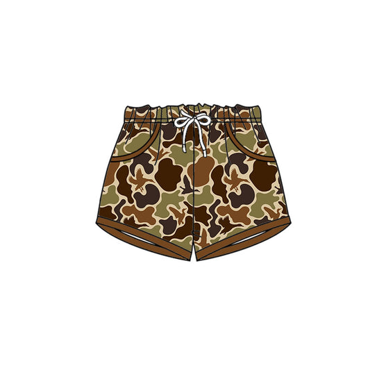 (Pre Order) No moq SS0673 pre-order baby girl clothes camouflage summer shorts-2025.9.30