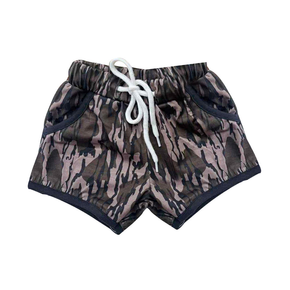 (Pre Order) No moq SS0675 pre-order baby girl clothes camouflage summer shorts-2025.9.30