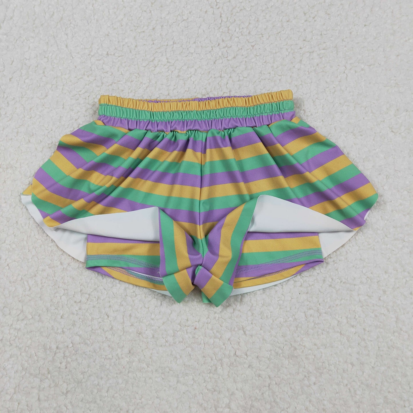 RTS NO MOQ Sibling baby girl clothes and Adult clothes mardi gras yoga kids shorts and adult shorts
