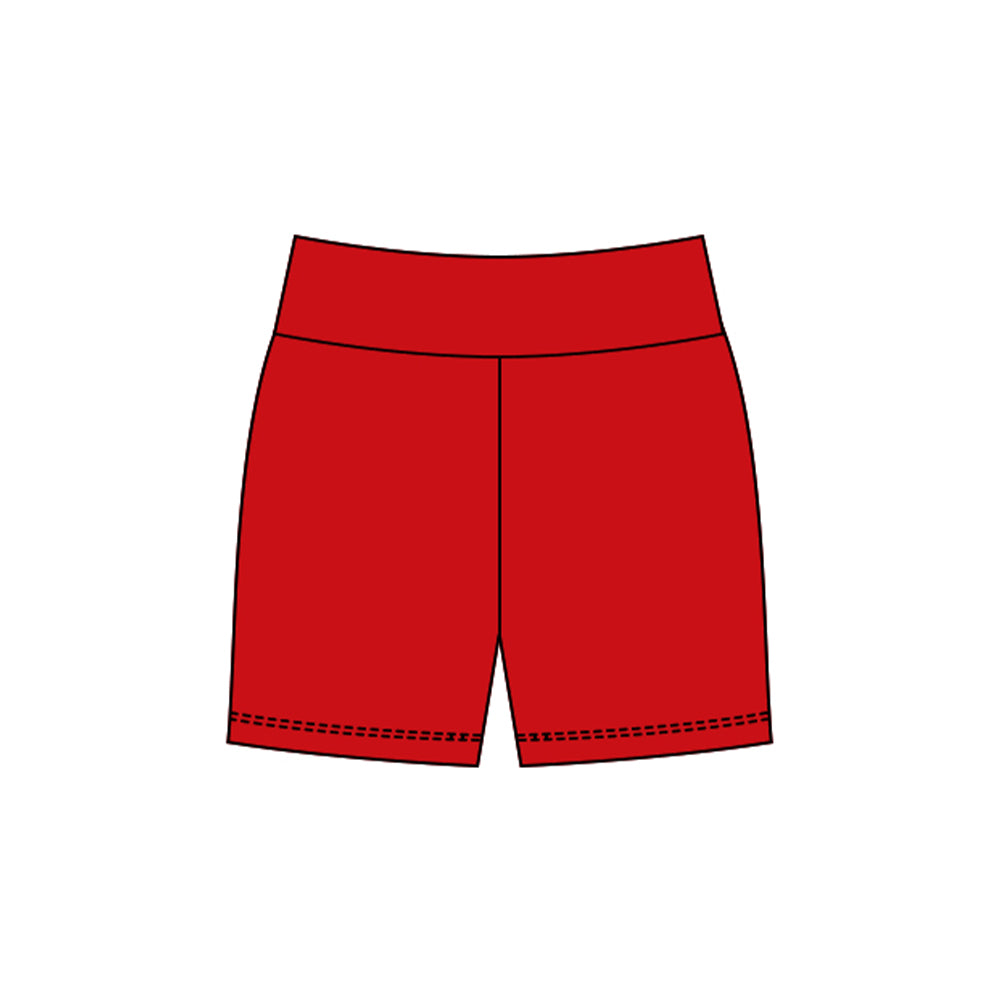 (Pre Order) No moq SS0720 pre-order baby girl clothes yoga red summer shorts-2025.10.23