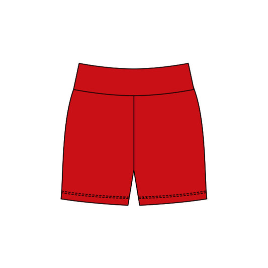 (Pre Order) No moq SS0720 pre-order baby girl clothes yoga red summer shorts-2025.10.23