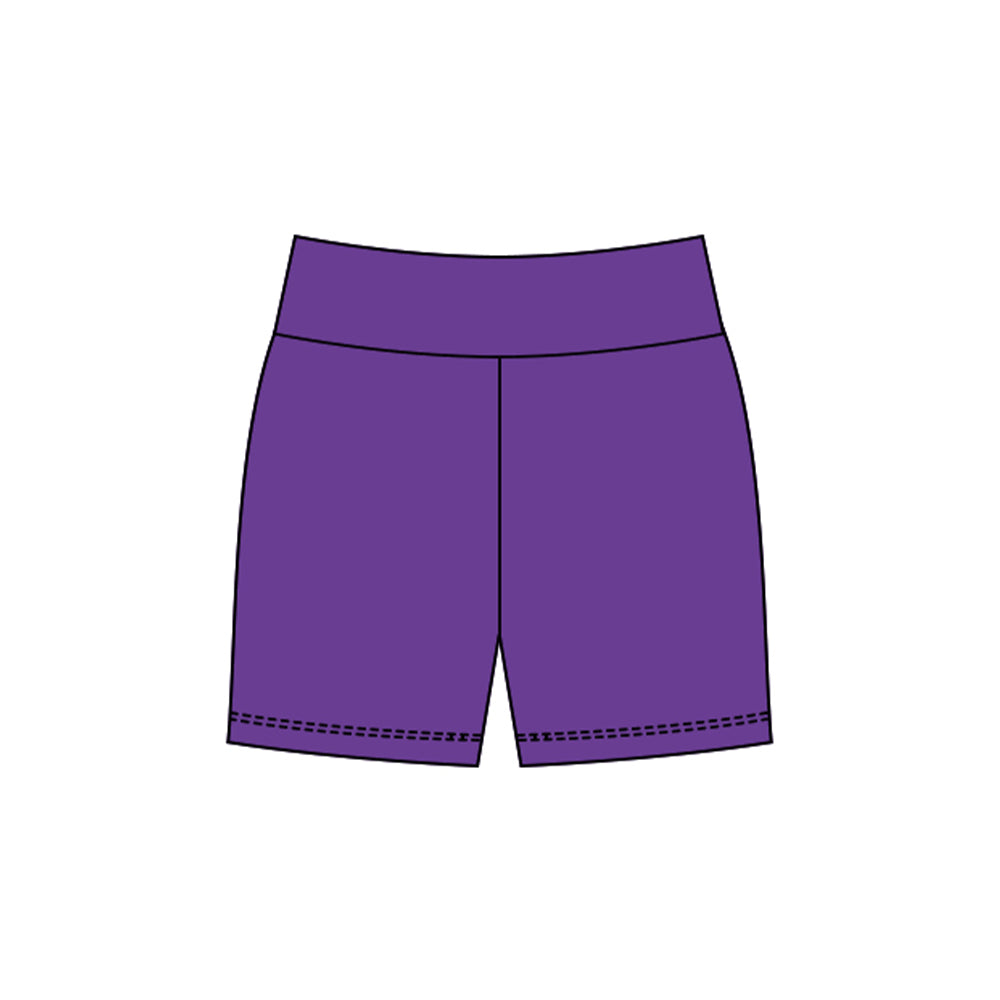 (Pre Order) No moq SS0721 pre-order baby girl clothes yoga purple summer shorts-2025.10.23