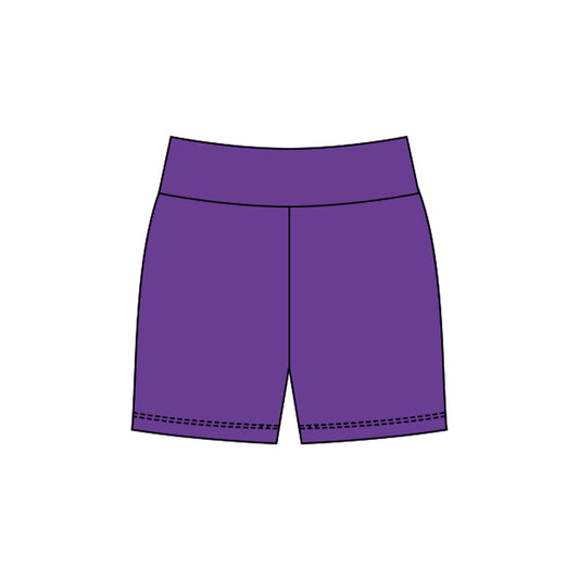 (Pre Order) No moq SS0721 pre-order baby girl clothes yoga purple summer shorts-2025.10.23