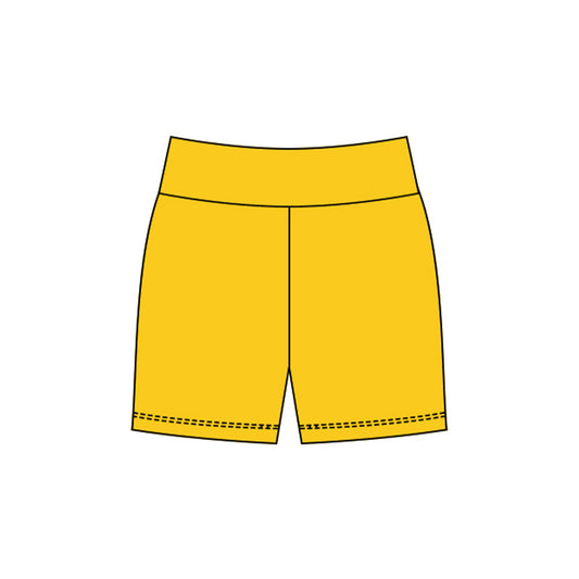 (Pre Order) No moq SS0722 pre-order baby girl clothes yoga yellow summer shorts-2025.10.23