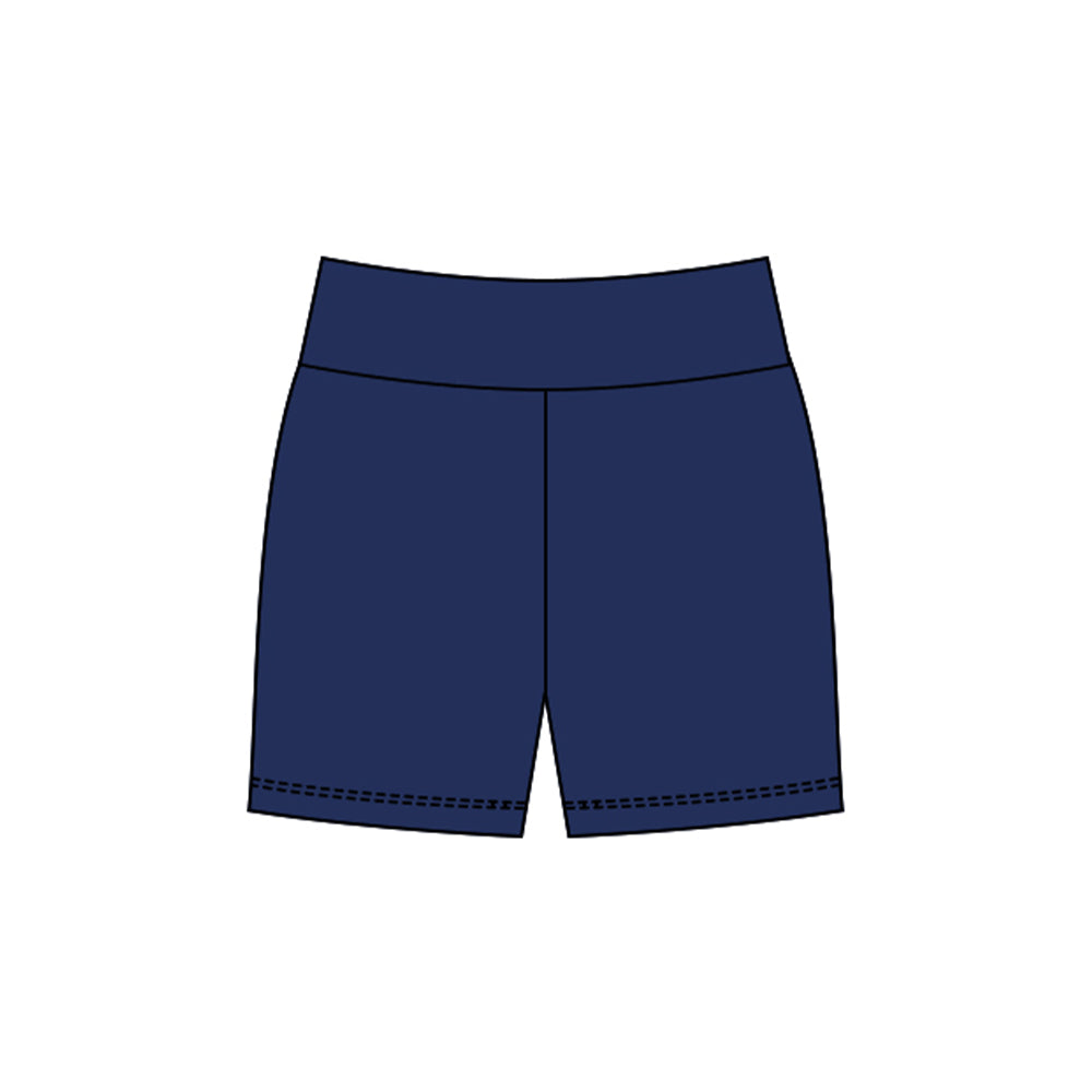 (Pre Order) No moq SS0723 pre-order baby girl clothes yoga navy blue summer shorts-2025.10.23