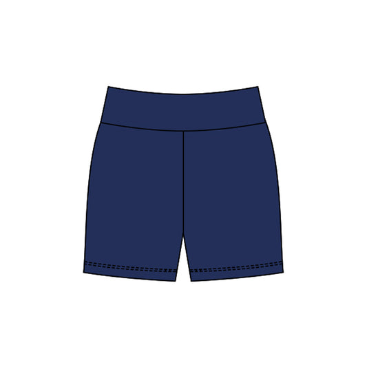 (Pre Order) No moq SS0723 pre-order baby girl clothes yoga navy blue summer shorts-2025.10.23