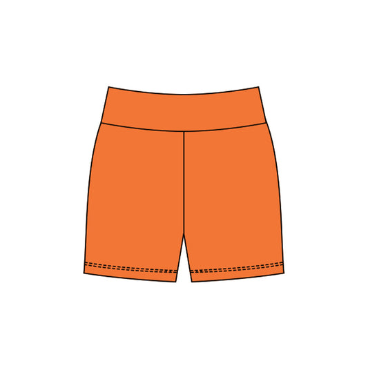 (Pre Order) No moq SS0724 pre-order baby girl clothes yoga orange summer shorts-2025.10.23