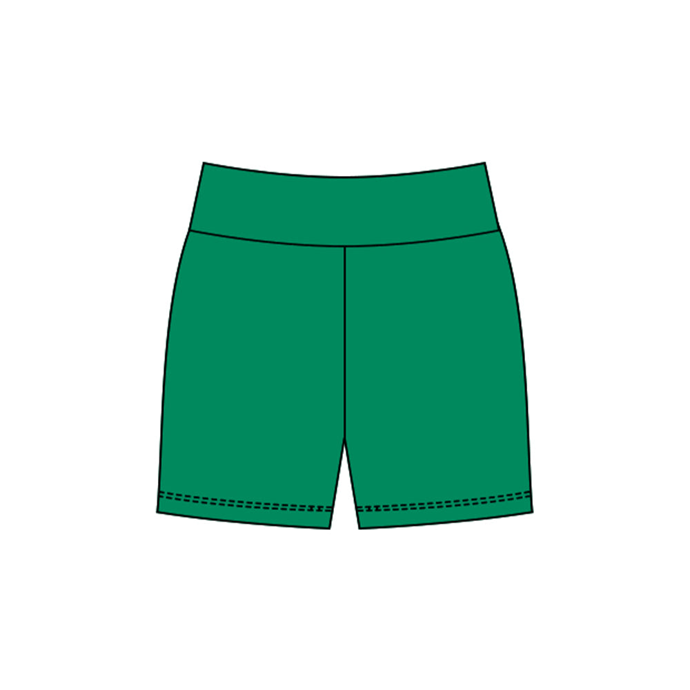 (Pre Order) No moq SS0725 pre-order baby girl clothes yoga green summer shorts-2025.10.23