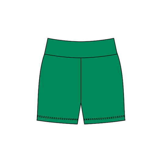 (Pre Order) No moq SS0725 pre-order baby girl clothes yoga green summer shorts-2025.10.23