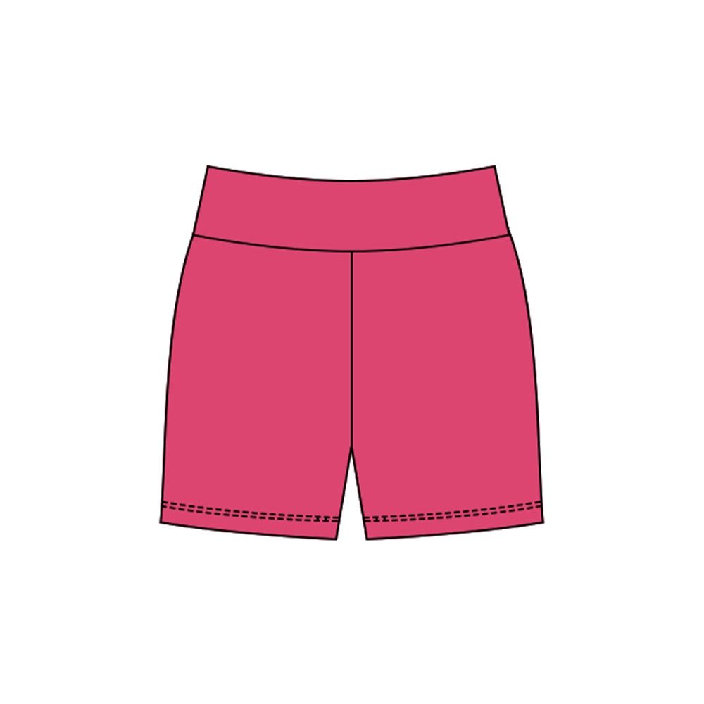 (Pre Order) No moq SS0727 pre-order baby girl clothes yoga rose red summer shorts-2025.10.23