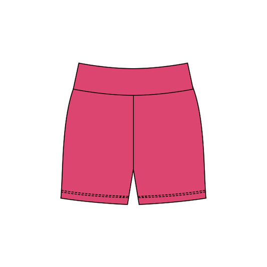 (Pre Order) No moq SS0727 pre-order baby girl clothes yoga rose red summer shorts-2025.10.23