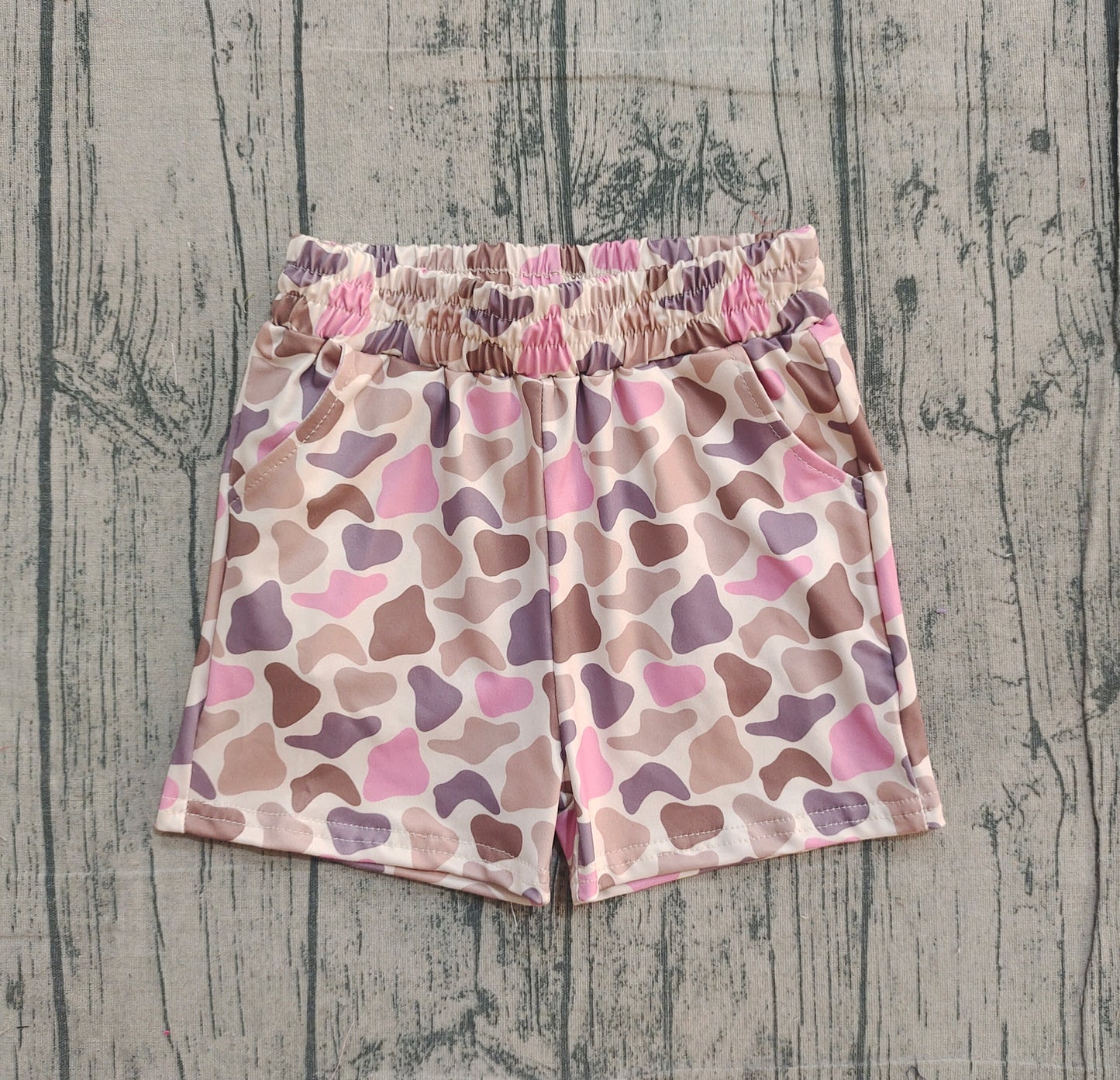 (Pre Order) No moq SS0757 pre-order baby girl clothes summer camouflage shorts-2025.12.7