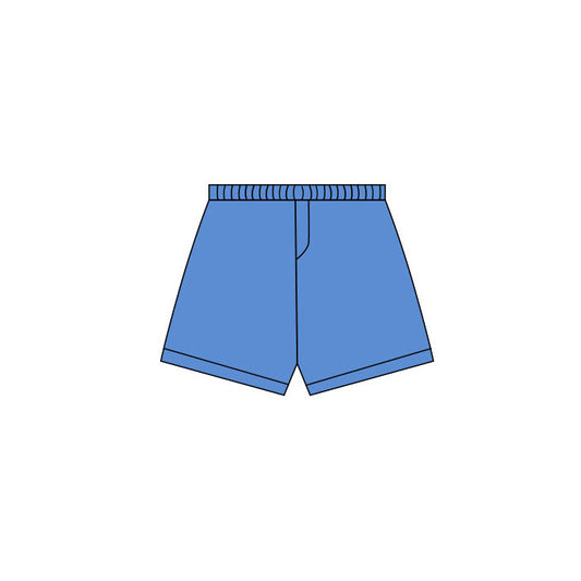 (Pre Order) No moq pre-order baby girl clothes yoga blue summer shorts-2025.11.27