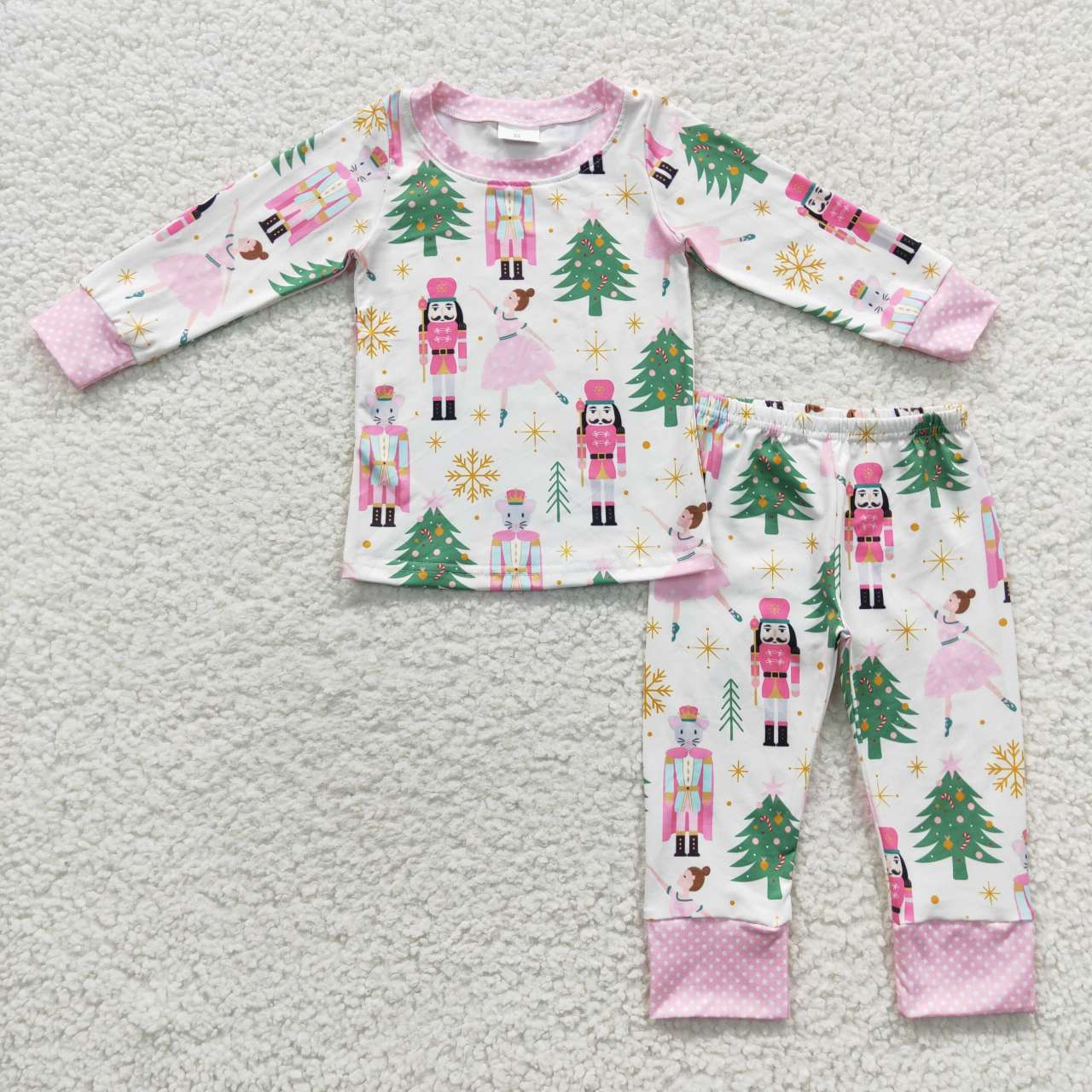 GLP0558 Princess Soldier Polka Dot Pink Long Sleeve Pantsuit