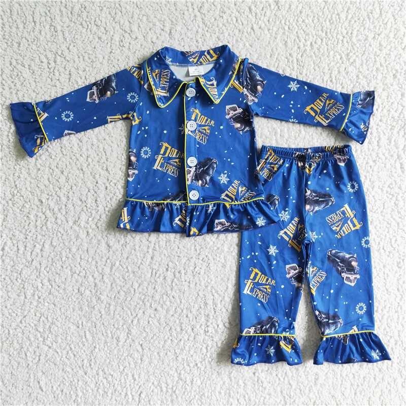 RTS NO MOQ Boys and Girls Pajama Long Sleeve and Pants Sets