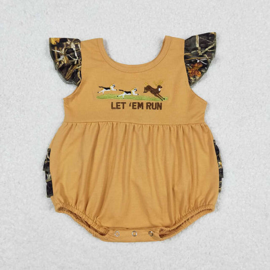 RTS	 let run embroidered puppy elk light brown vest with