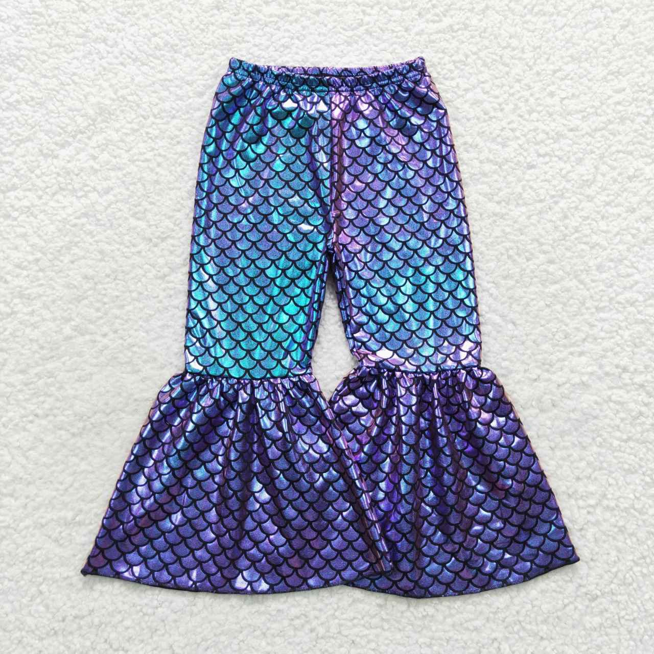 P0248 Fishscale blue and purple trousers sunshine kids clothes