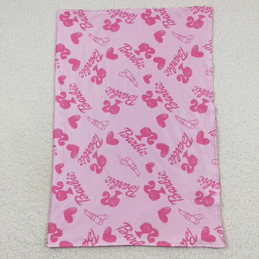 BL0039 Barbie Heart Pink Blanket