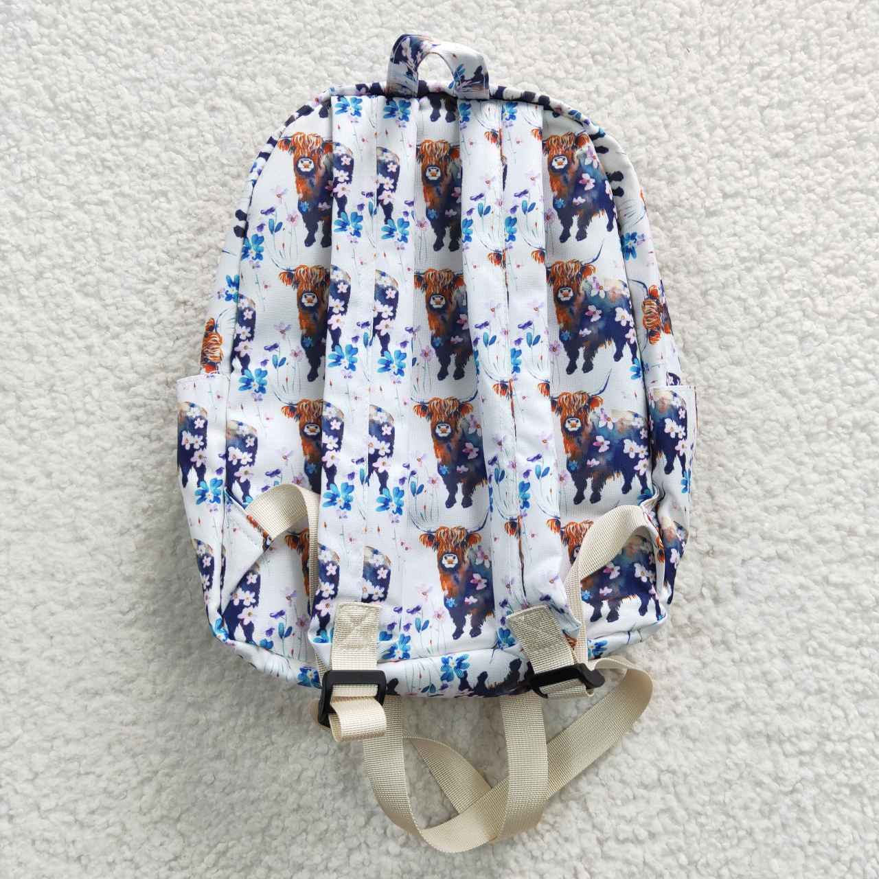 BA0078 Alpine cow flower white backpack