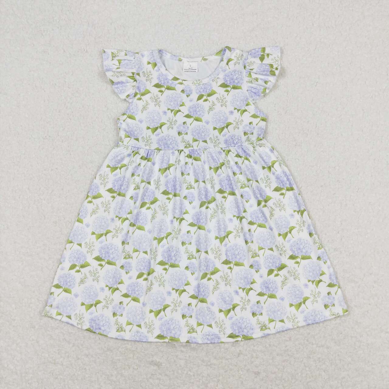 GSD1100 RTS toddler clothes blue floral baby girl summer dress