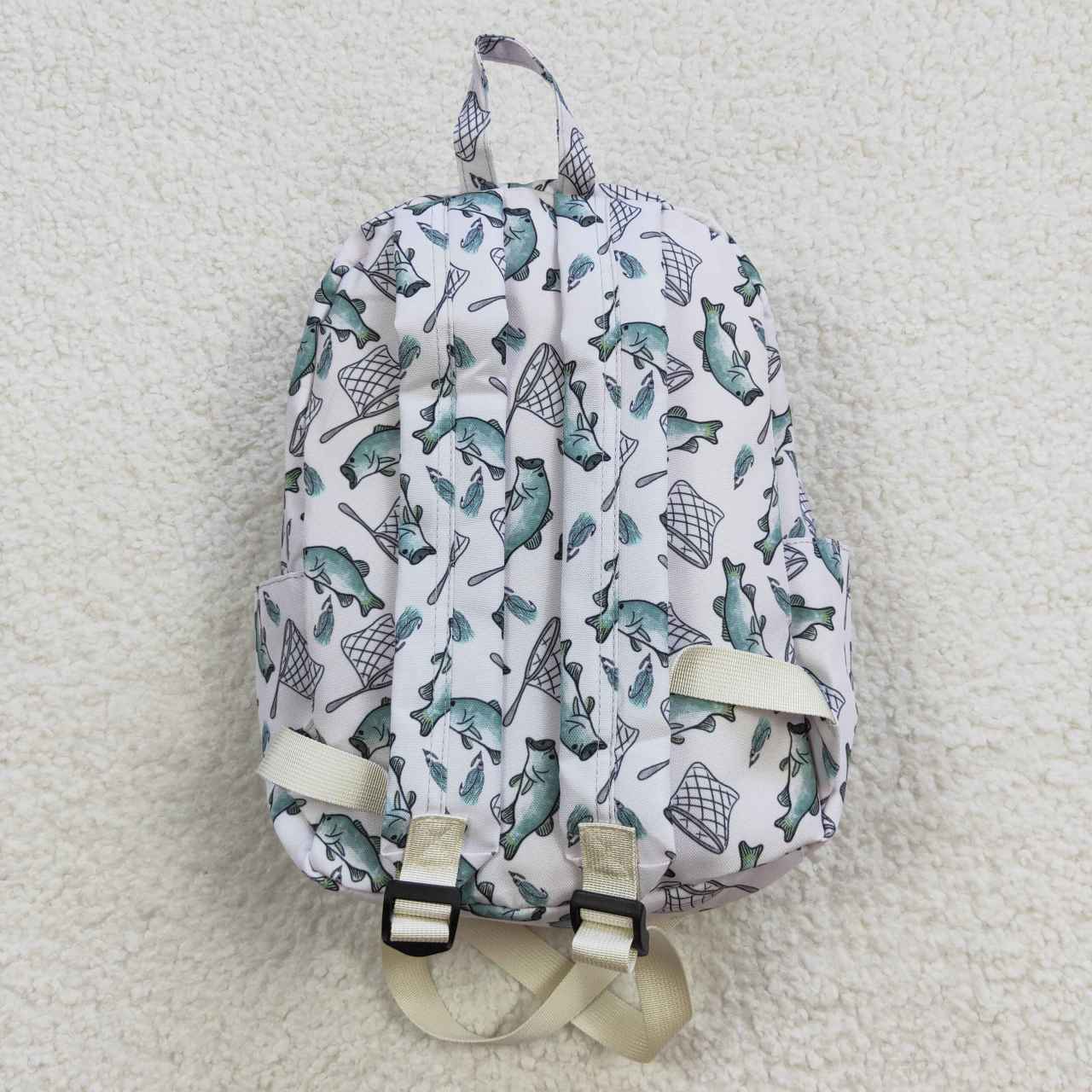 BA0123 Fishing White Backpack