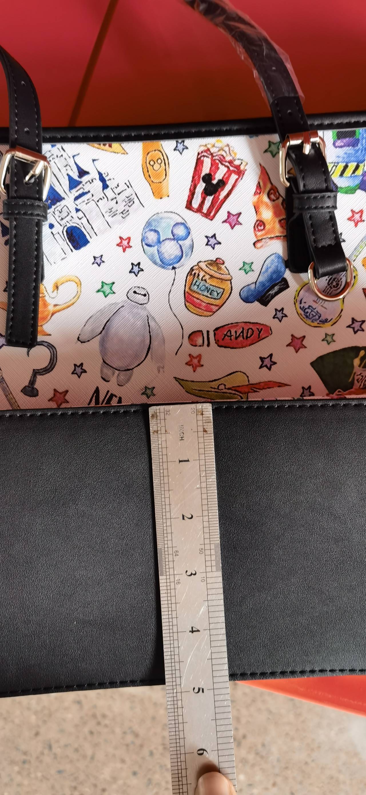 BA0111 Mickey Cartoon Character White Shoulder Bag