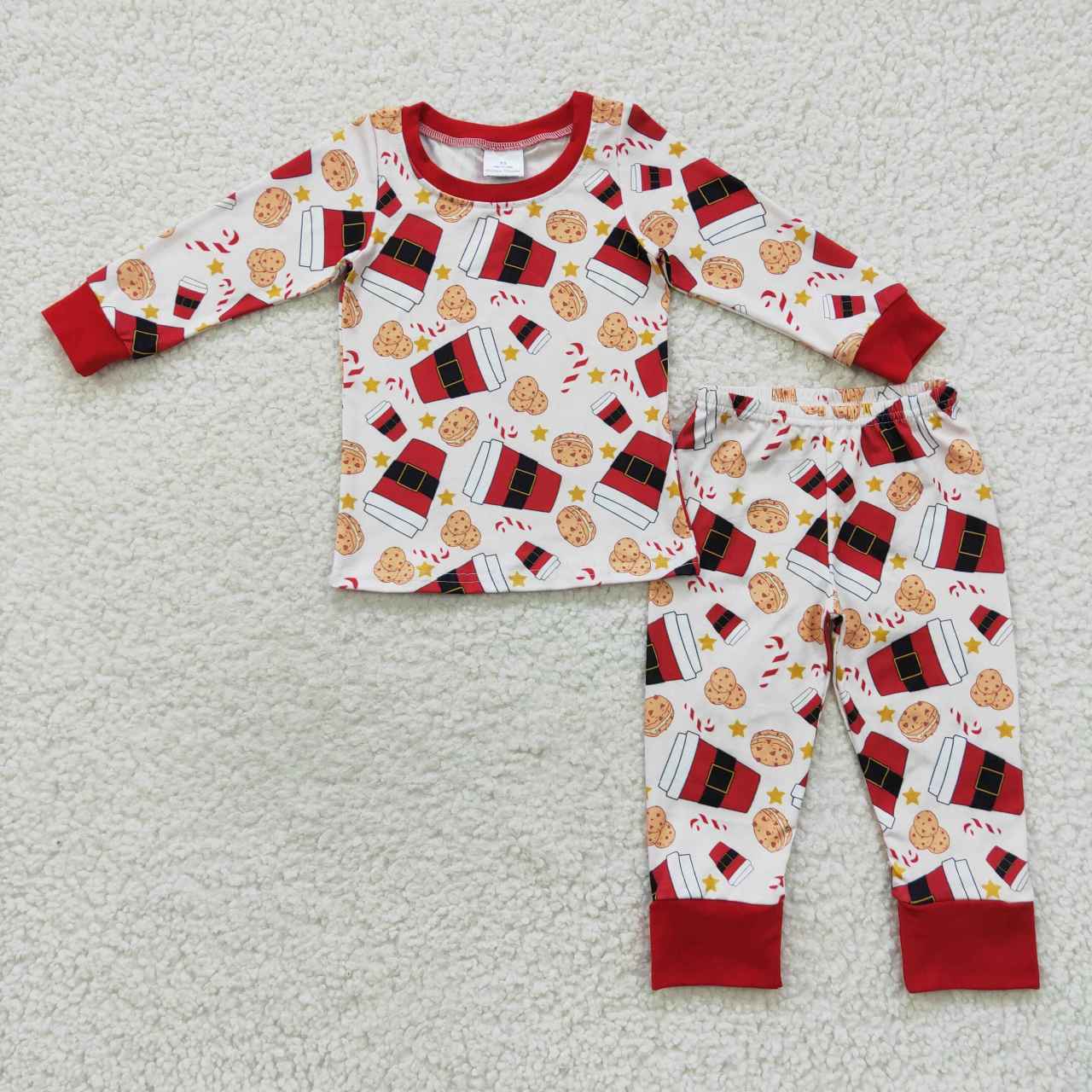 BLP0242 Cookie Santa Mug Long Sleeve Pant Set