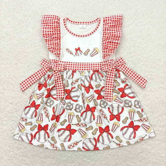 RTS	 GSD0712Bow Baseball Peanut Popcorn Red and White Plaid Butterfly