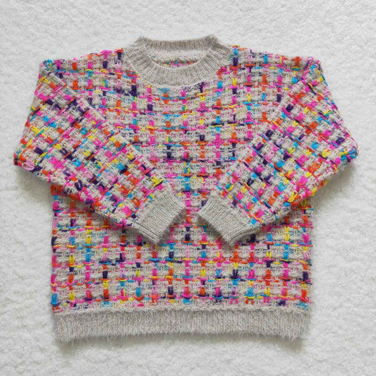 GT0302 Colorful sweater long sleeve top