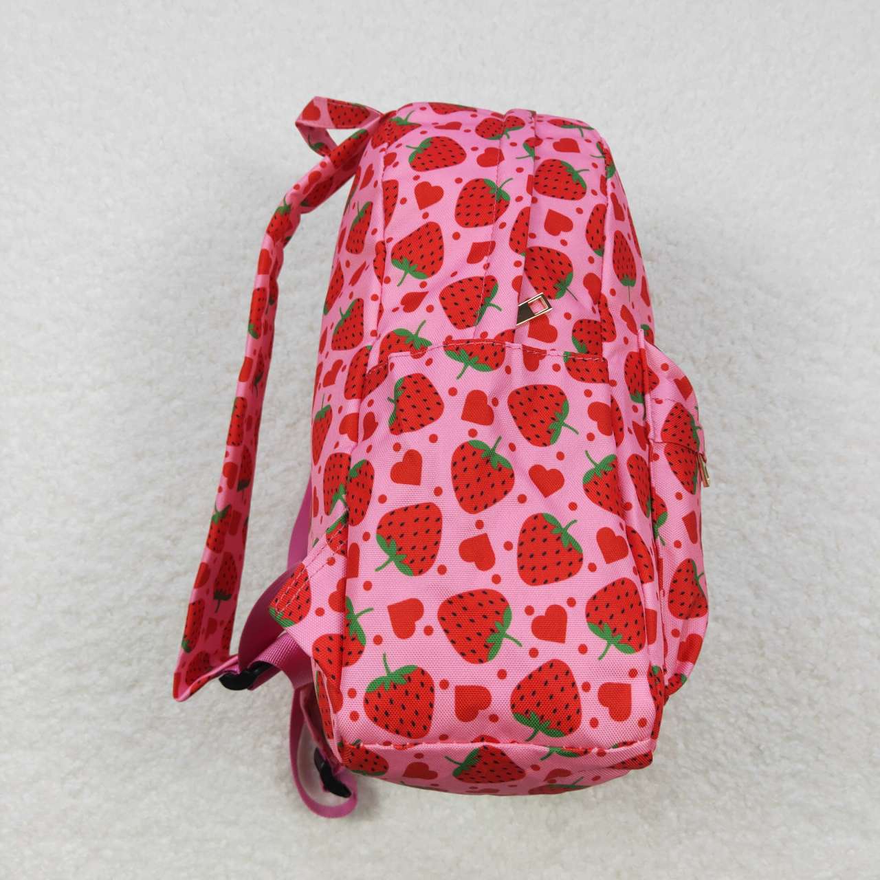 BA0152 Strawberry Heart Pink Backpack