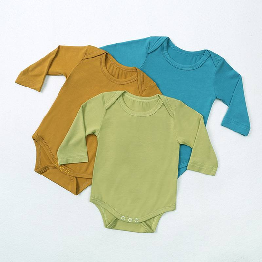 Custom moq 3 eta 7/8week moq 5 eta /4/5week Autumn Color Long Sleeve Newborn Baby Romper