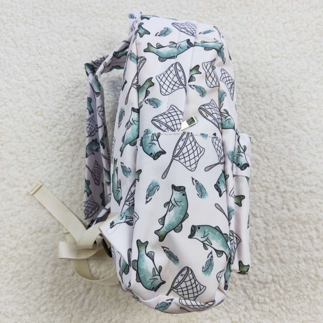 BA0123 Fishing White Backpack