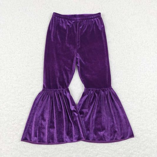 P0385 Purple gold velvet trousers