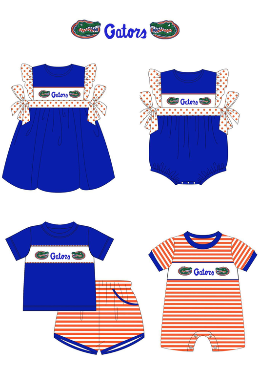 Sport team clothing custom moq 3 eta 6-8weeks  Crocodile gatou Sister Clothes   Matching sets for boys and girls